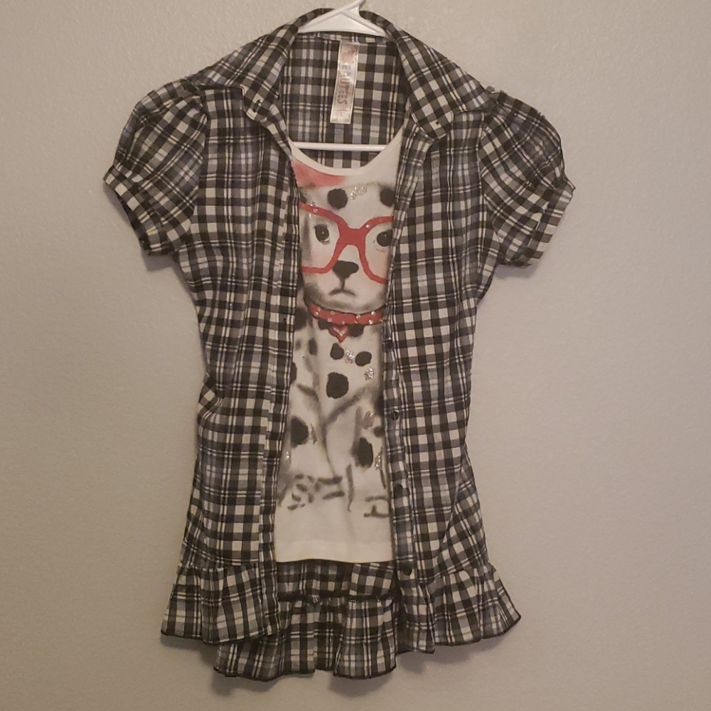 🔴 2 for $10  Beautees Black & White Top